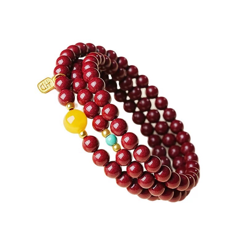 含辰砂工艺品1144三圈精选时尚手串无礼盒