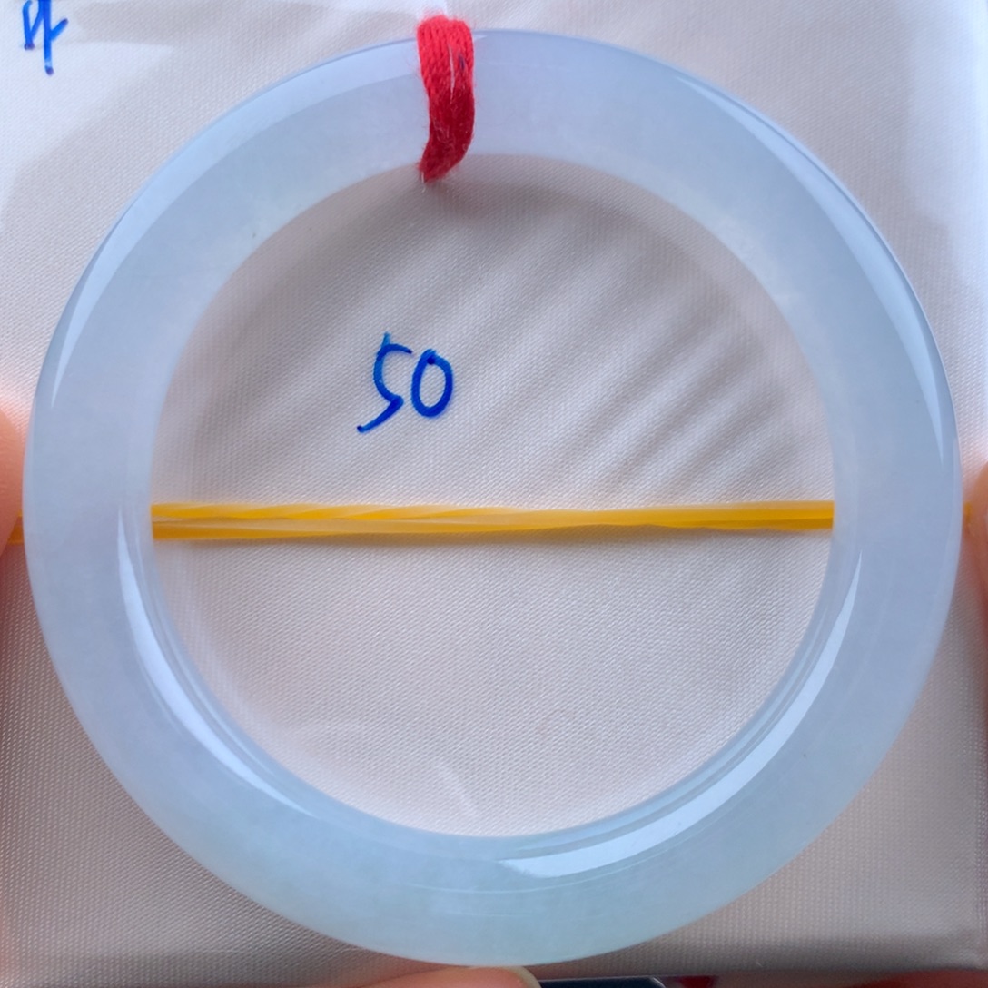 翡翠未镶嵌手镯白冰