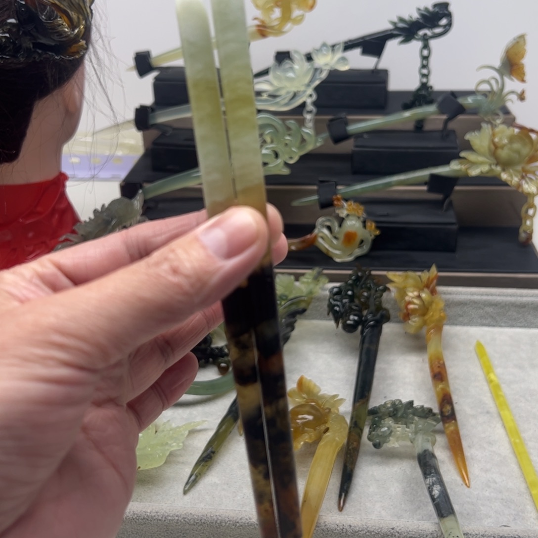 未镶嵌岫玉福利发簪用**5