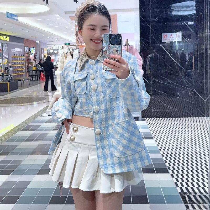 六六专属于韩系少女高质感蛋白皮百褶裙PU百搭裙裤2025春新款