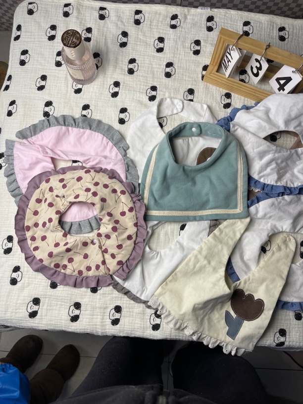 纯棉围嘴口水巾拍一发二