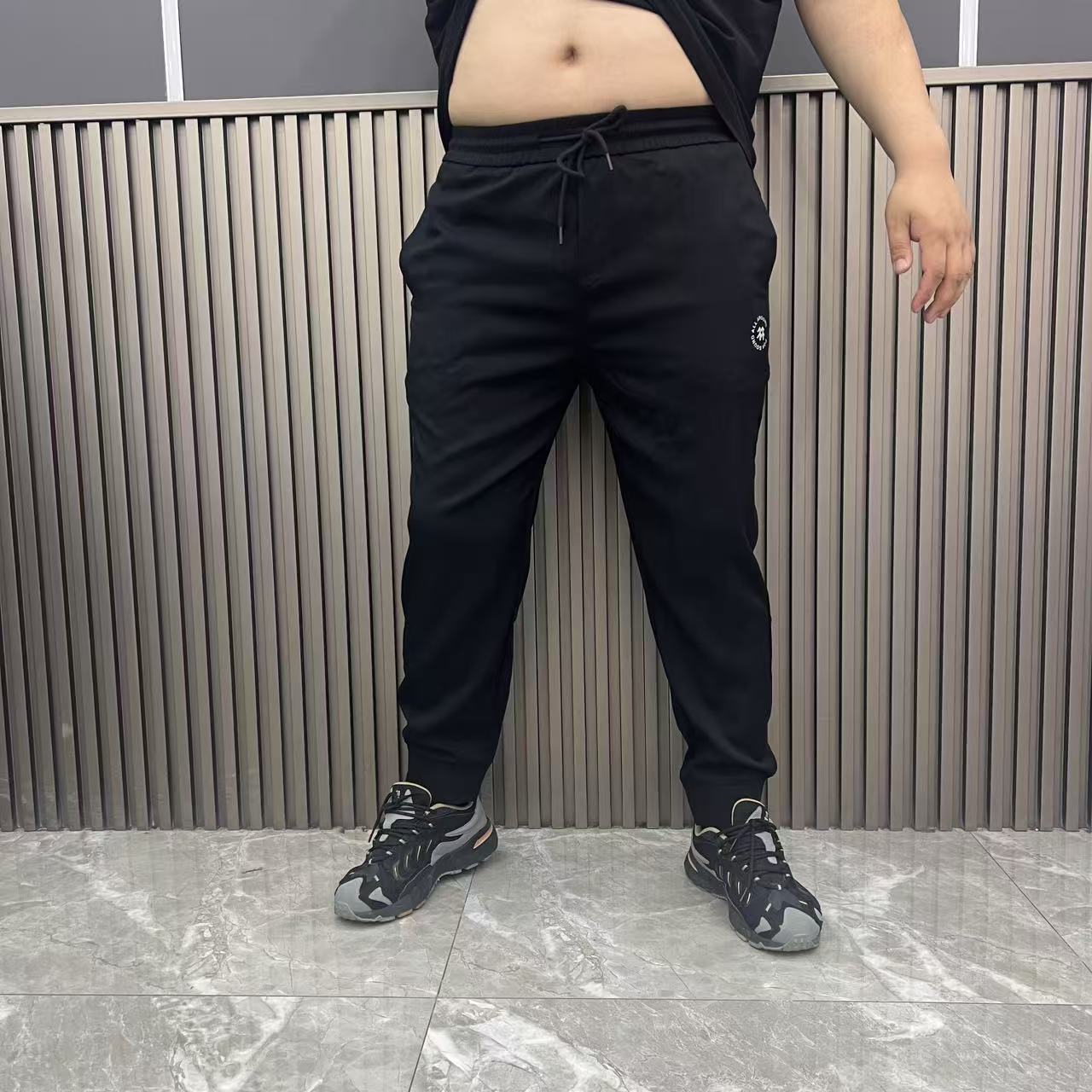 大码男装长裤印花休闲裤透气修身百搭薄款速干卫裤春夏季#CK8015
