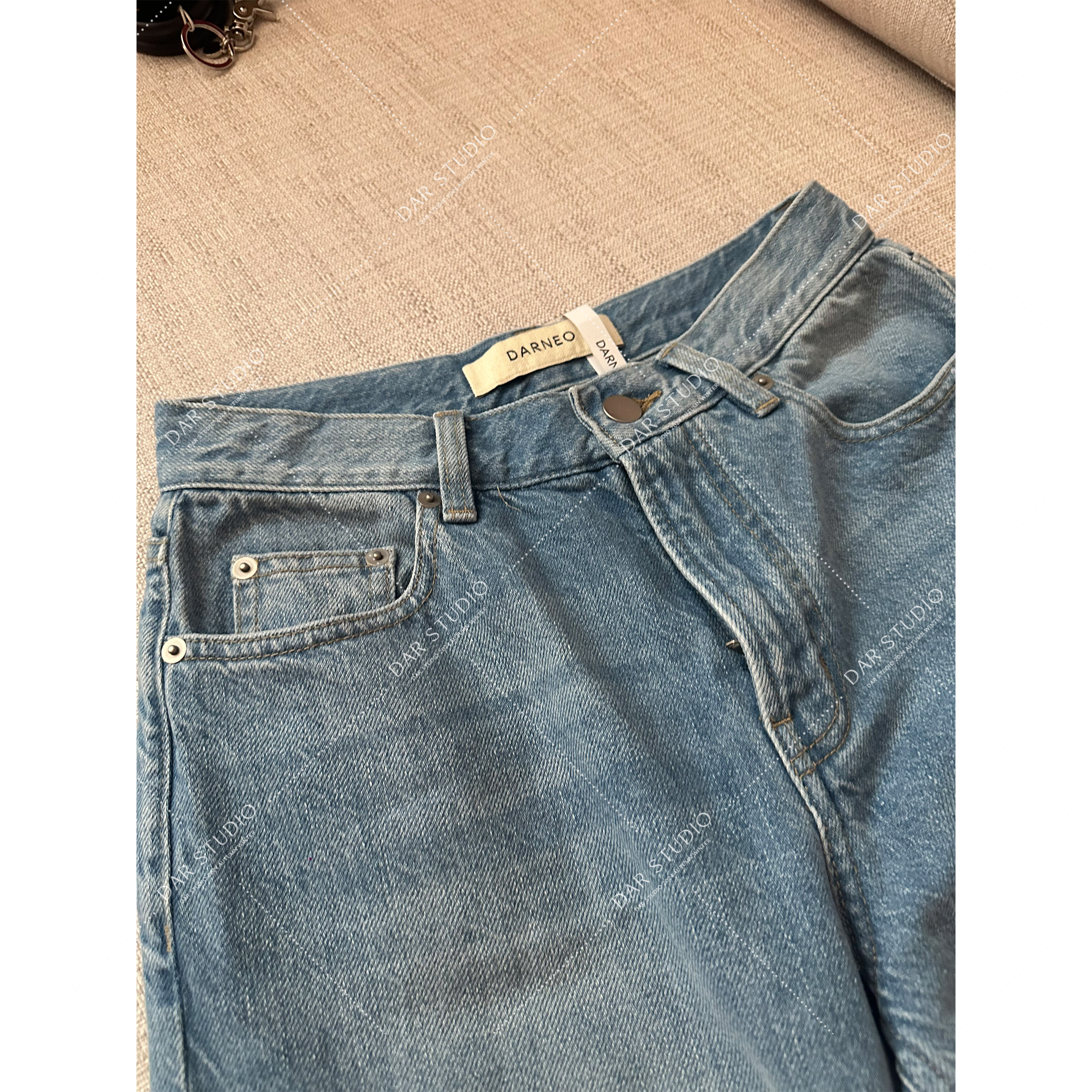 DAR STUDIO 高线【招牌蓝牛】2025早春阔腿显瘦百搭牛仔裤