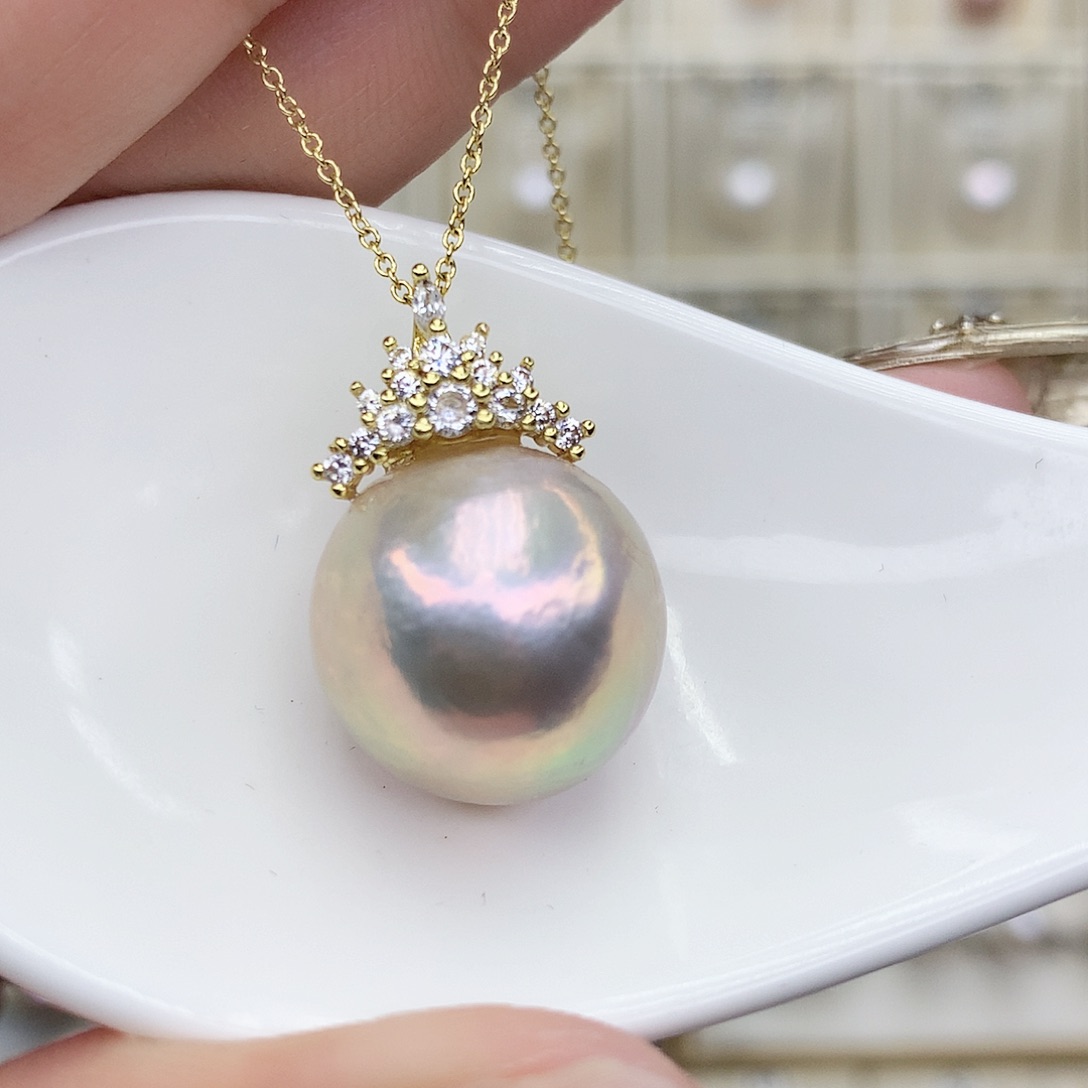 淡水珍珠吊坠(赠链)合金