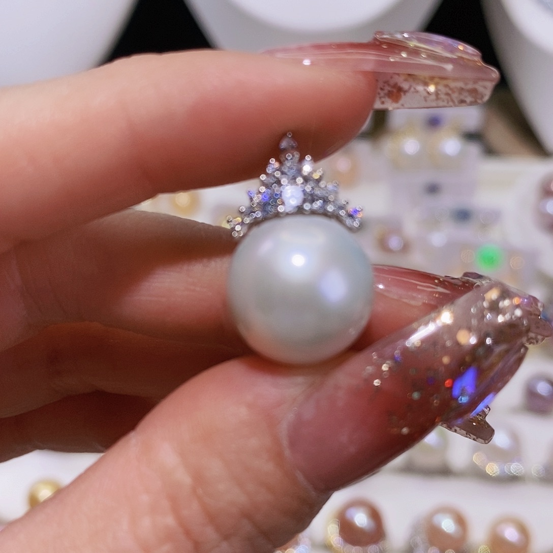 淡水珍珠颈饰银S925镶嵌