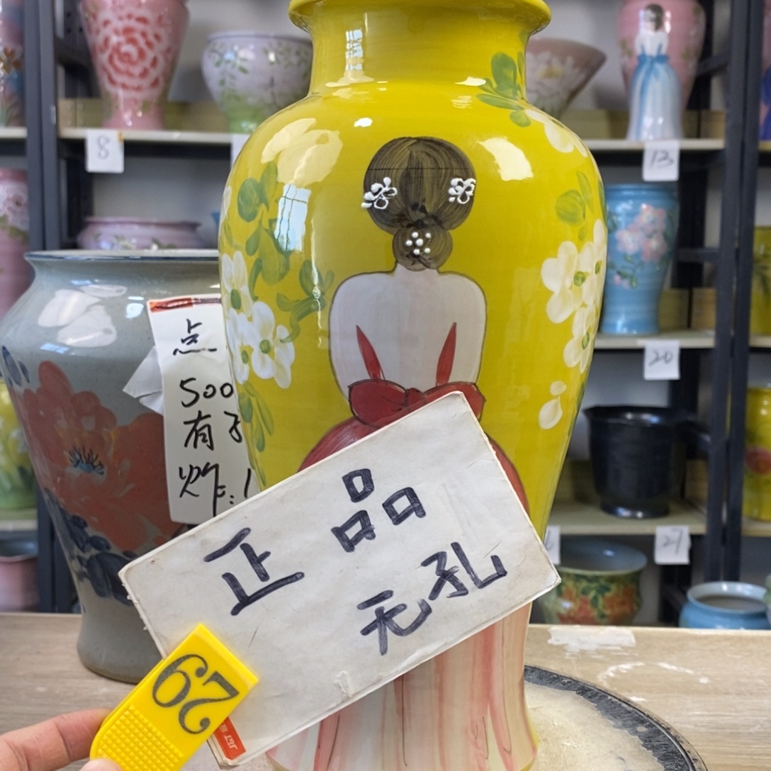 景德镇手工手绘陶瓷花盆