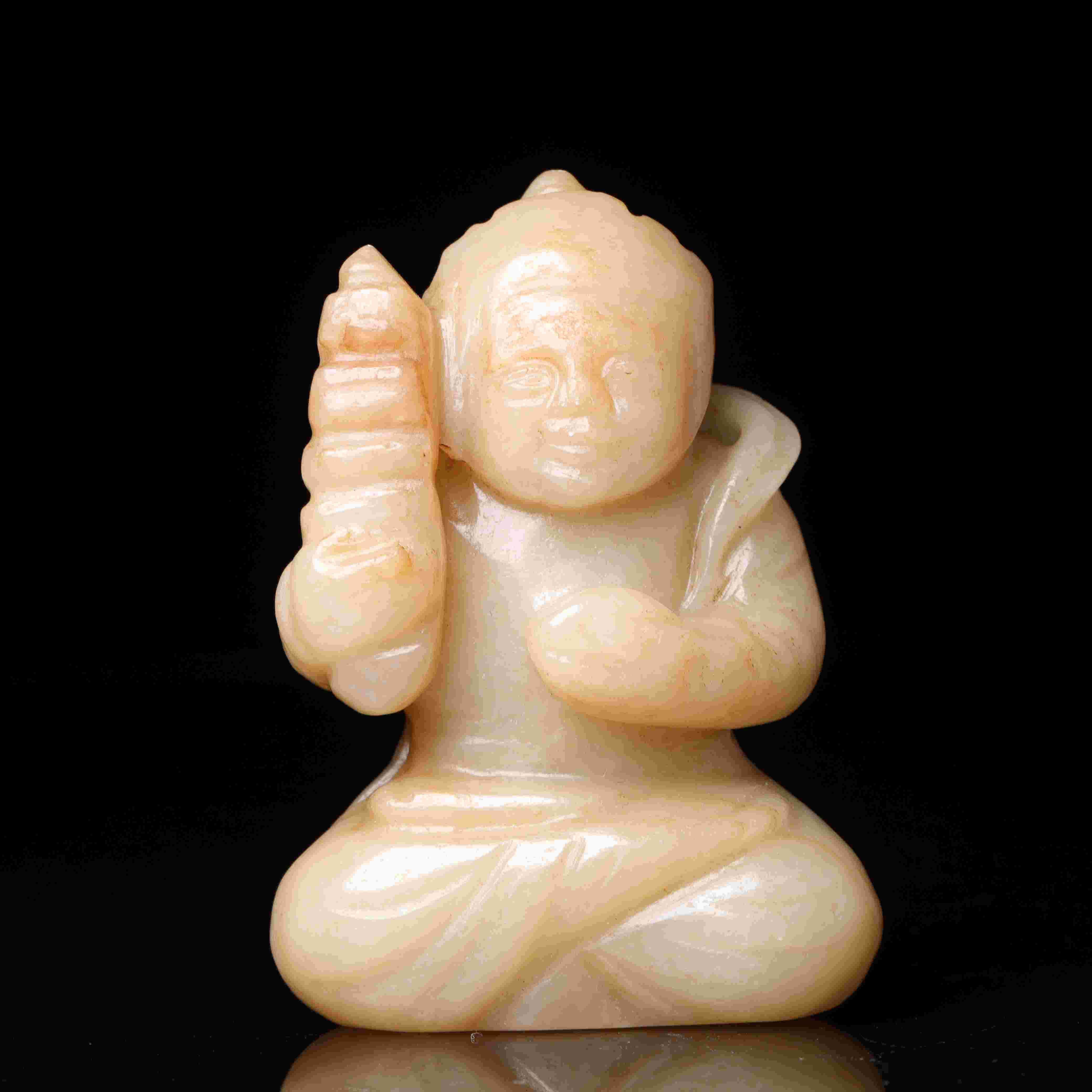 1051明代和田玉佛造像花件1770