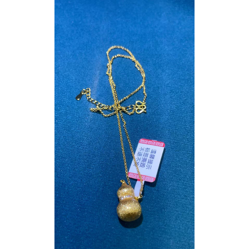 a1216黄色葫芦微镶项链多样发