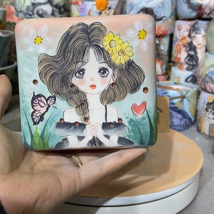 红陶景德镇艺术手绘作品