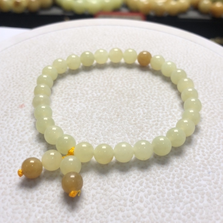 和田玉手串未镶嵌卡6