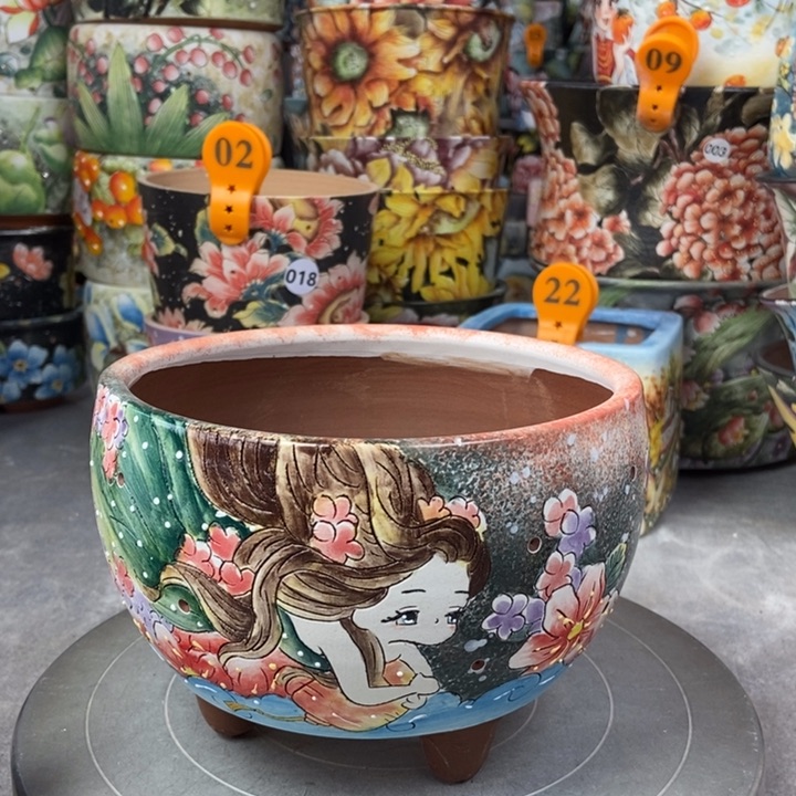 红陶景德镇艺术手绘作品