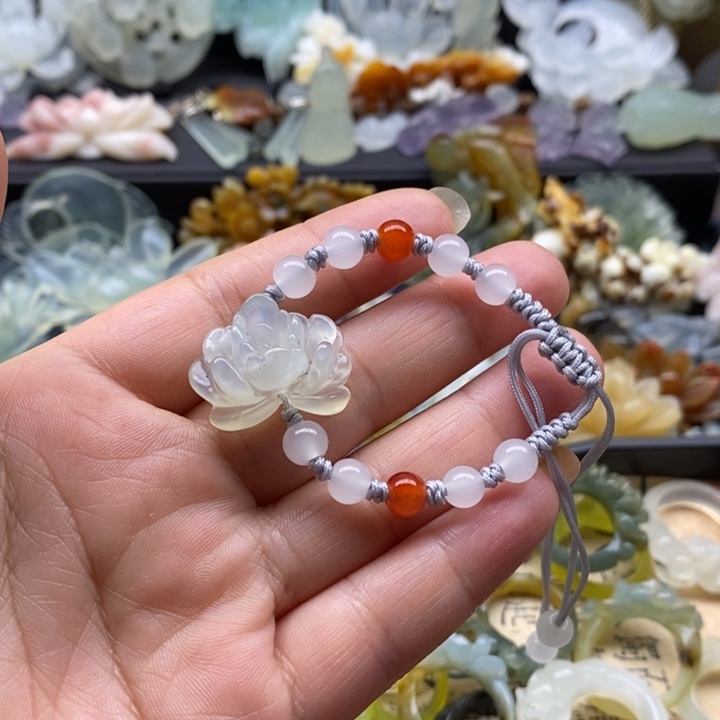 蛇纹石玉合金颈饰