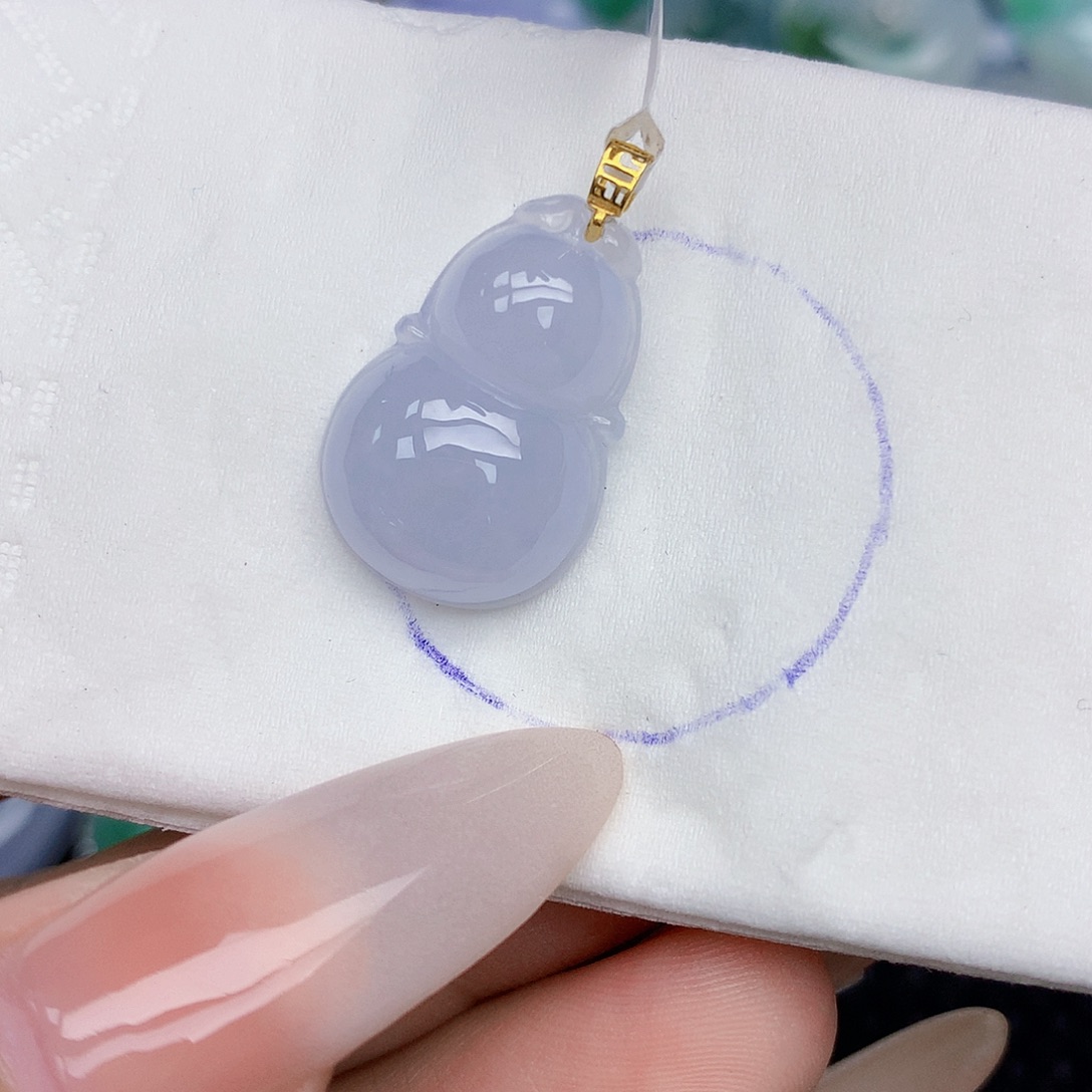 翡翠18K金镶嵌颈饰天然缅甸翡翠a货百元以上9元证书费自理