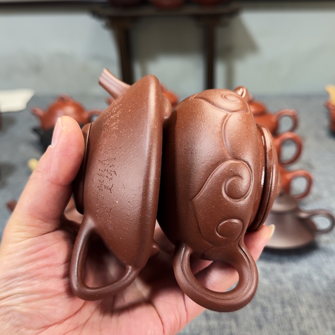 G***志茶壶紫砂全手工紫砂壶仿古如意