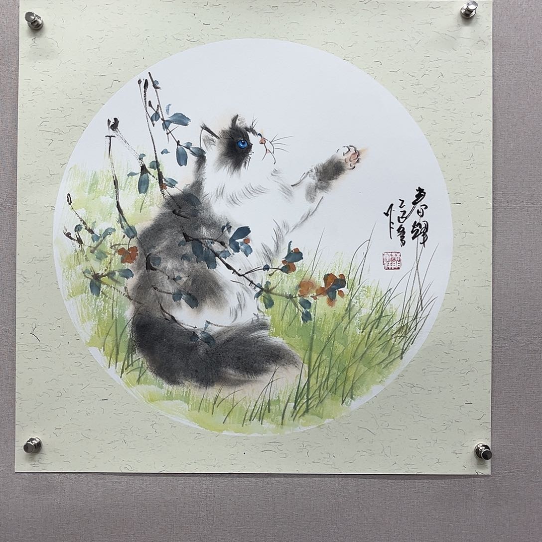 国画艺术家真人手绘