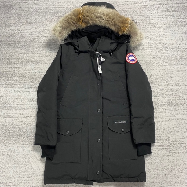 【canada goose】 加拿大鹅 XS黑色Trillium系列派克长款羽绒服99新