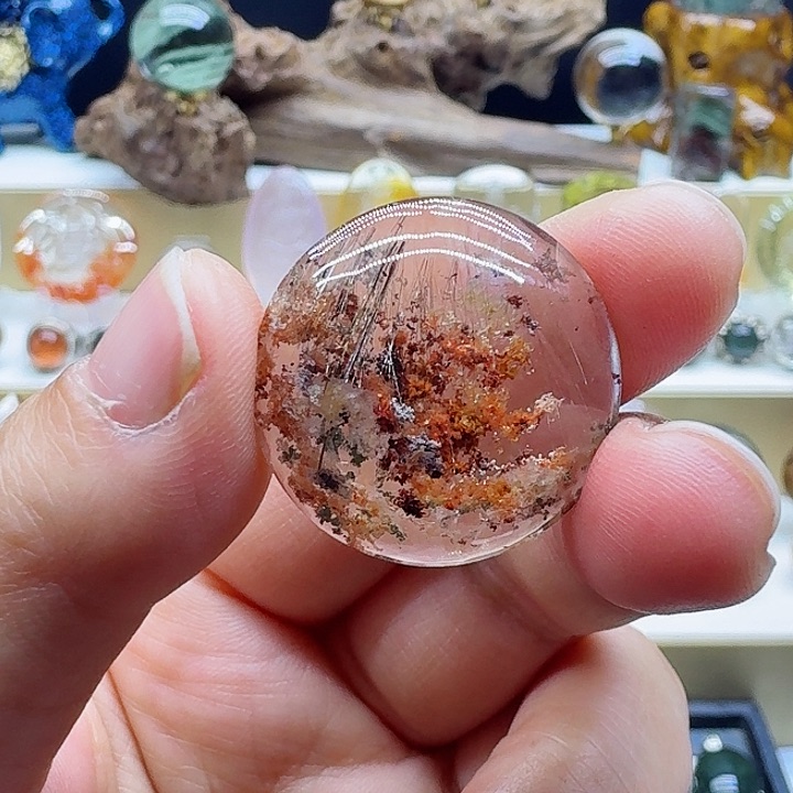 水晶吊坠(赠链)银S925镶嵌吊坠