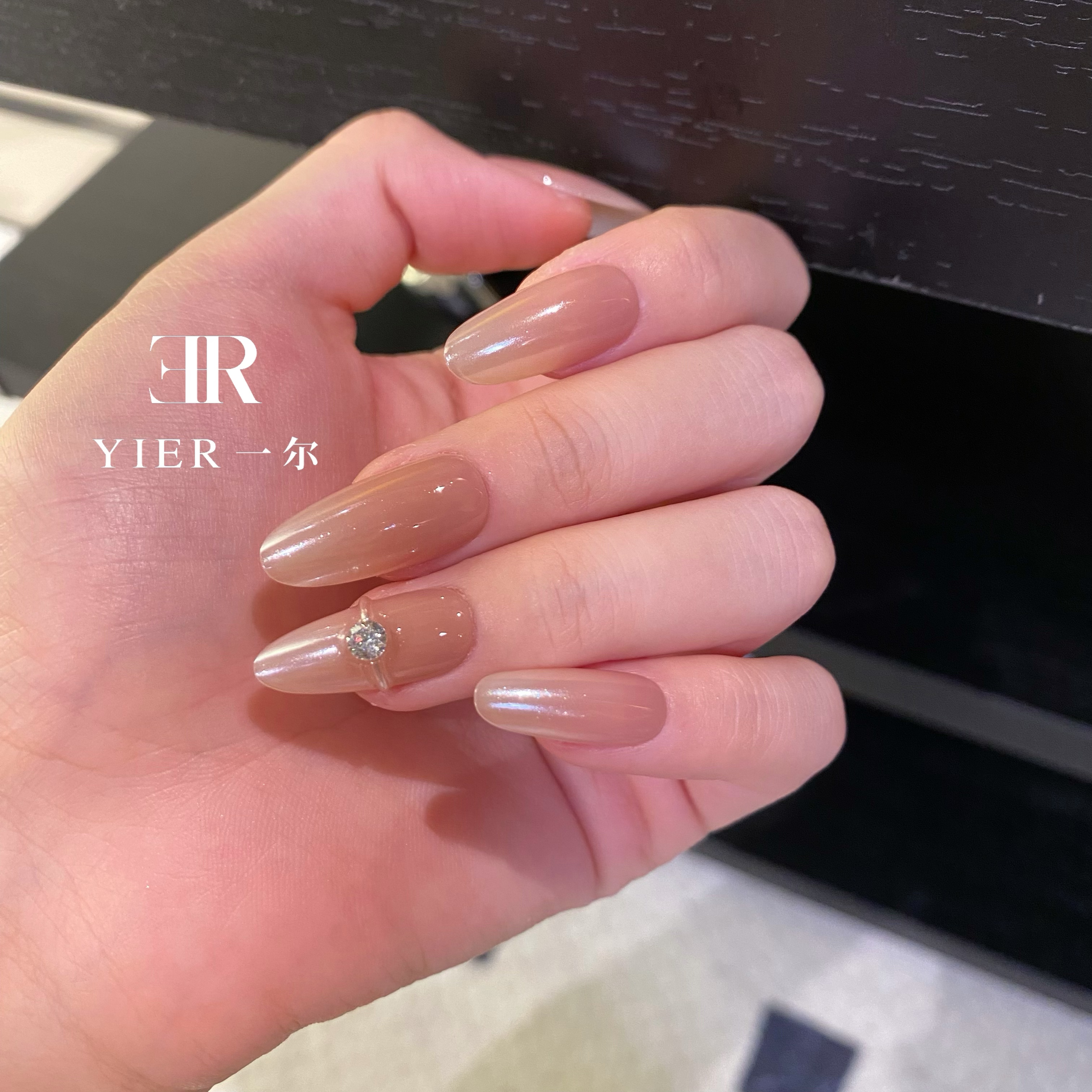 [ 世纪粉莉 ] 一尔 粉白渐变裸色 戒指锆石 显白不透甲手工穿戴甲