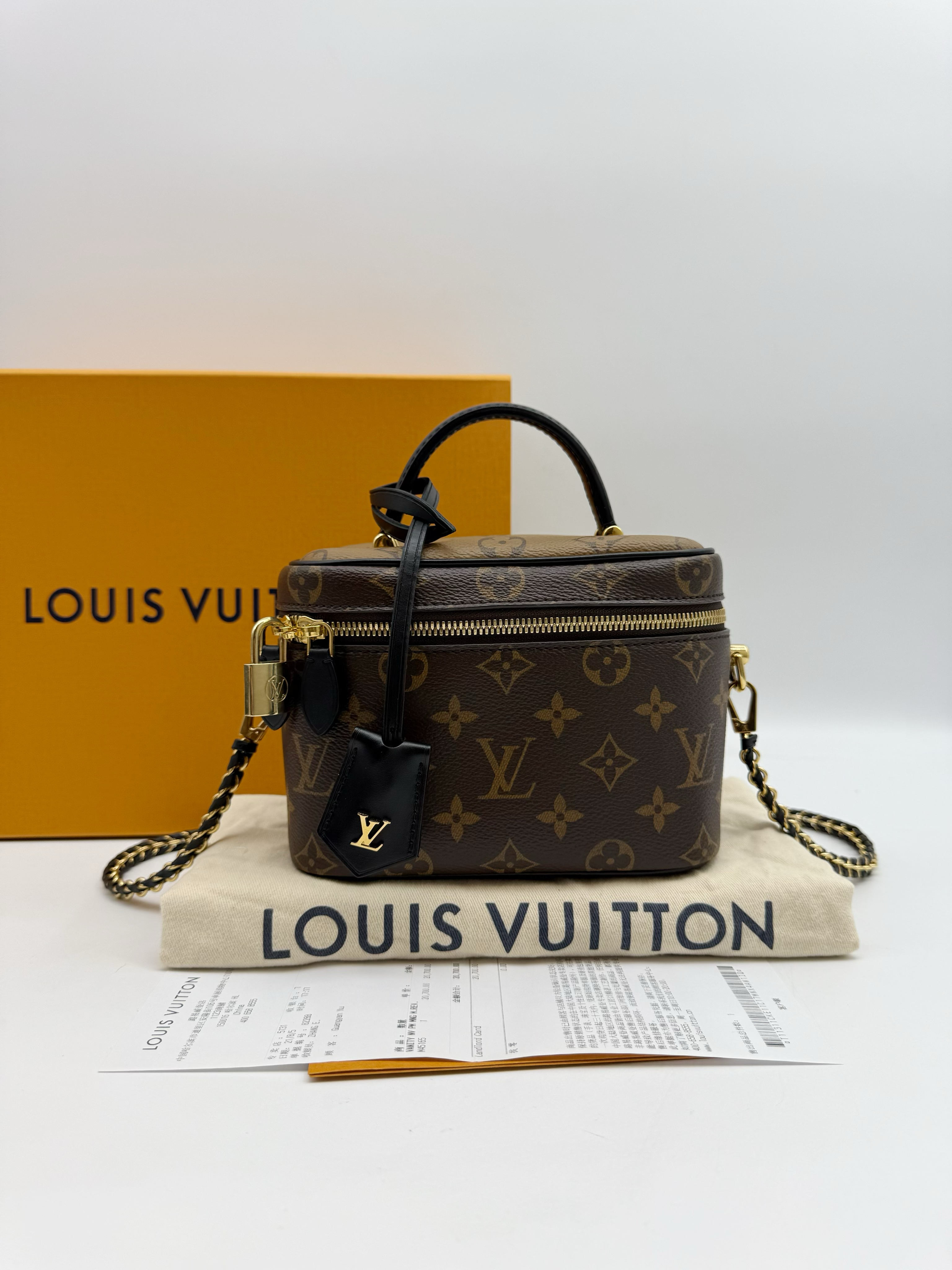 99新 LouisVuitton/路易威登 秀款焦糖拼色Vanity化妆盒子88189