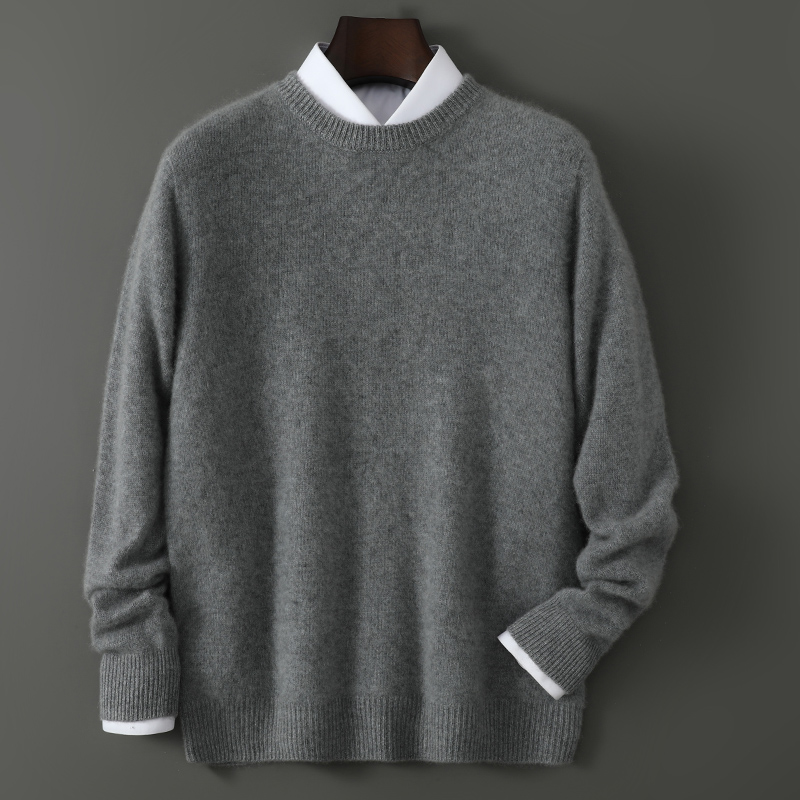 24【男款七针加厚】100%纯羊毛圆领秋冬打底衫针织毛衣QG625