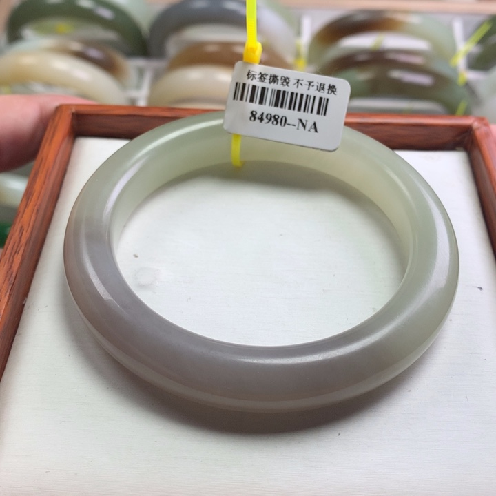 和田玉手镯未镶嵌54-55