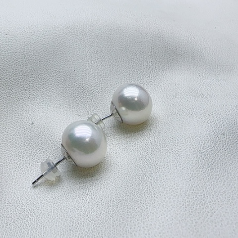 淡水珍珠耳饰银S925镶嵌1**2