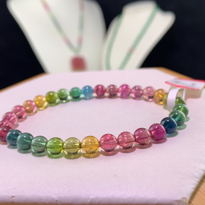 双色碧玺手链未镶嵌