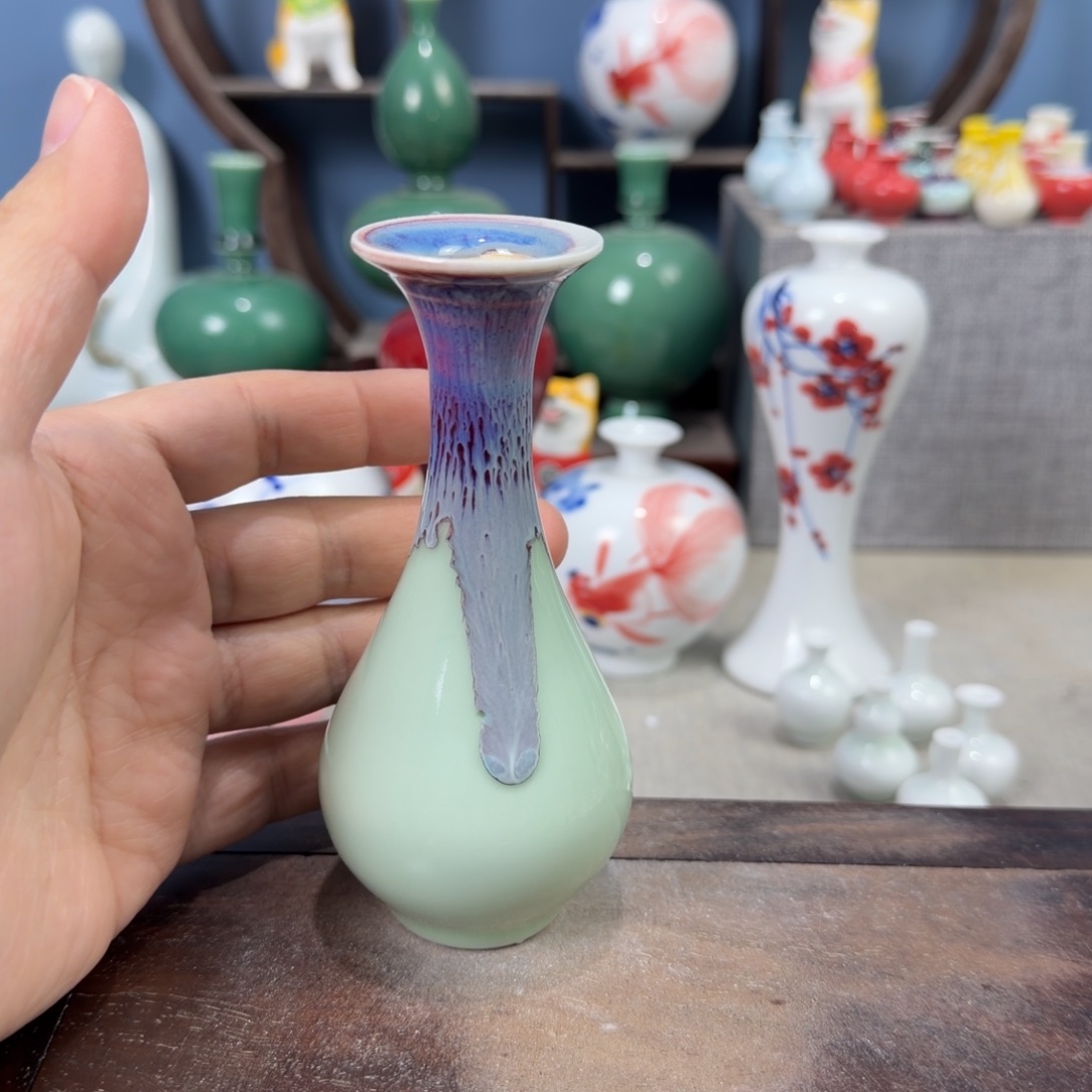 陶瓷手工小花器摆件