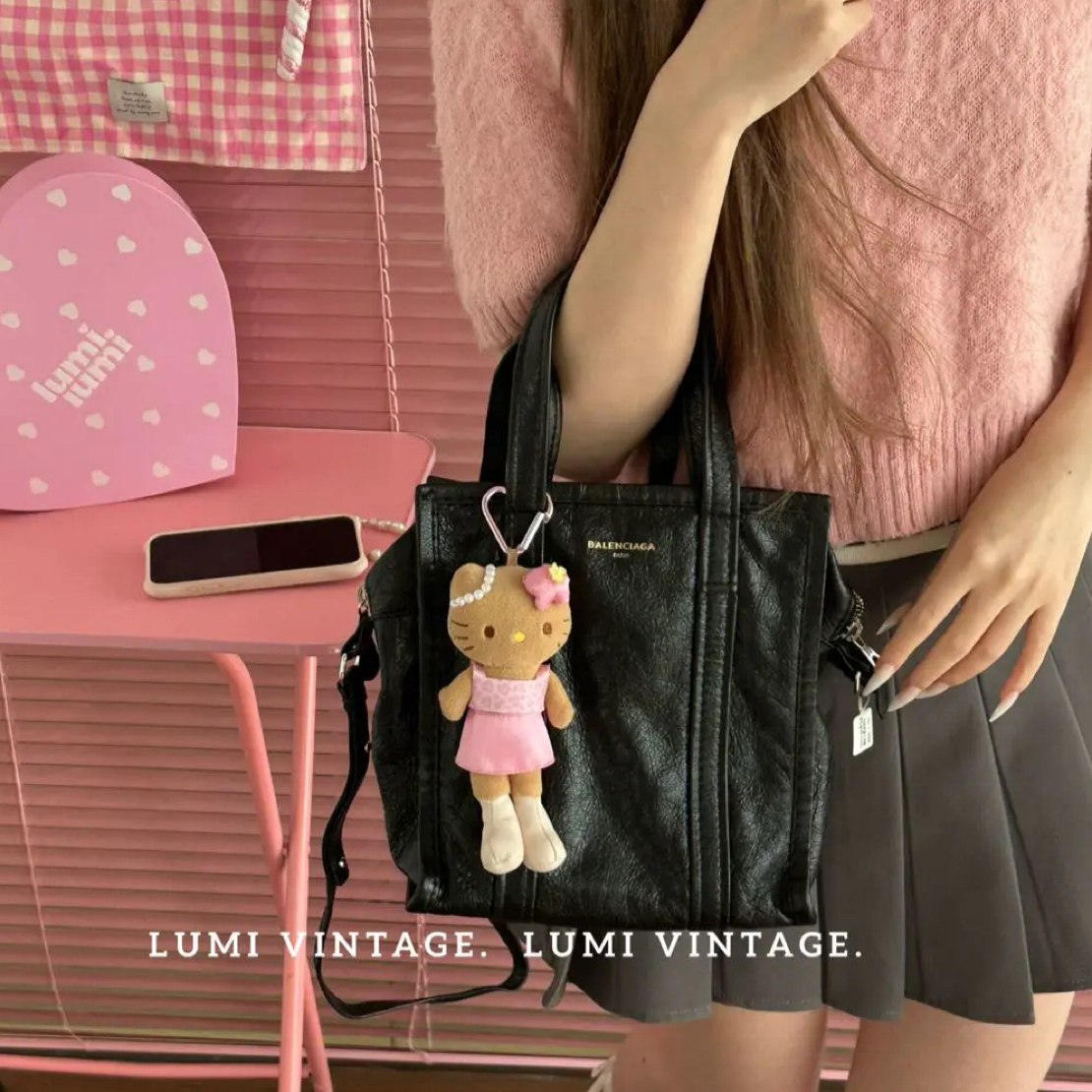 95新 Balenciaga/巴黎世家 黑金托特单肩包25322570