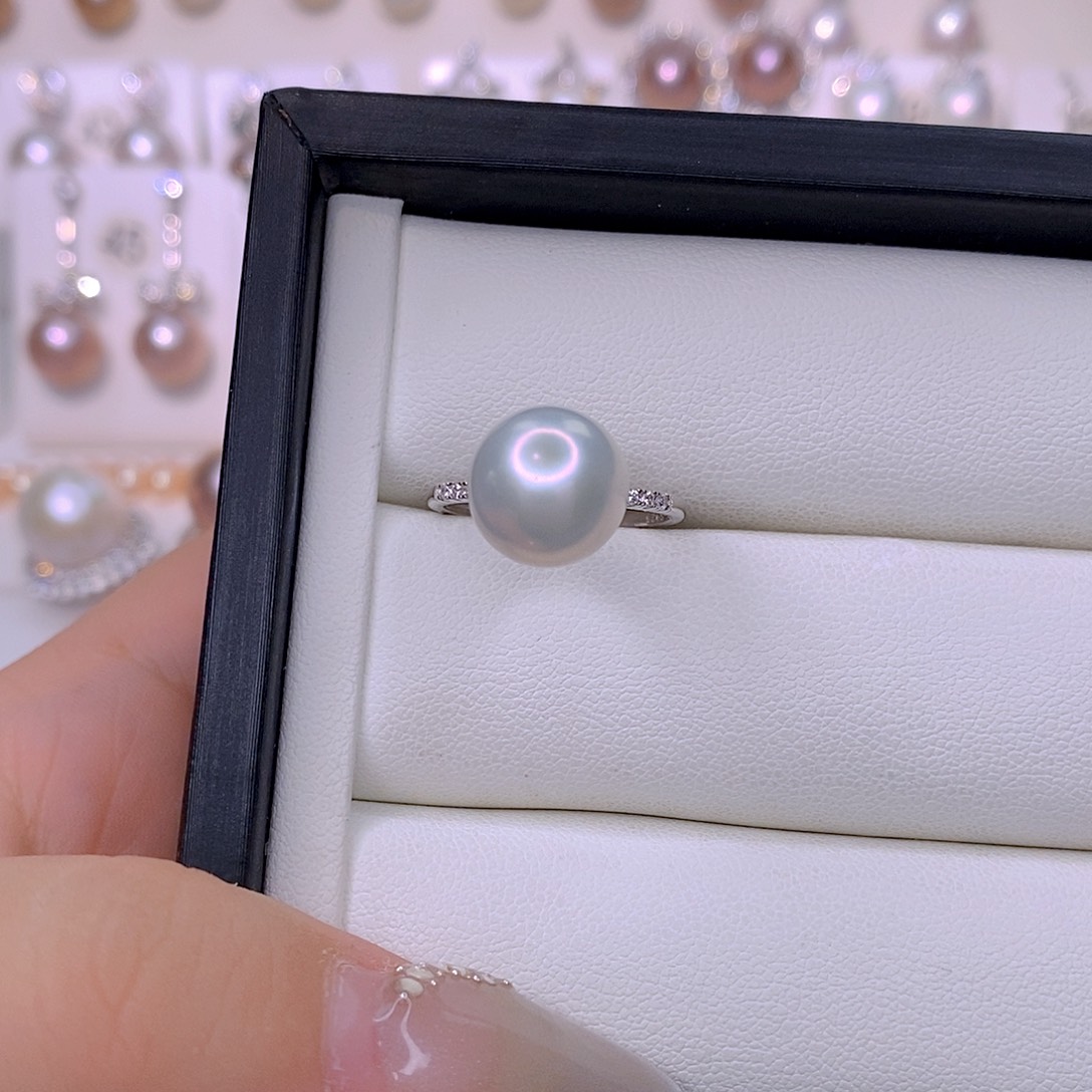 银S925镶嵌颈饰淡水珍珠