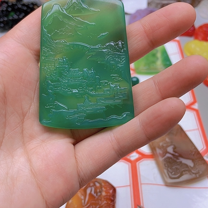 【闪购商品】未镶嵌玛瑙/玉髓珠宝半成品阿**玩