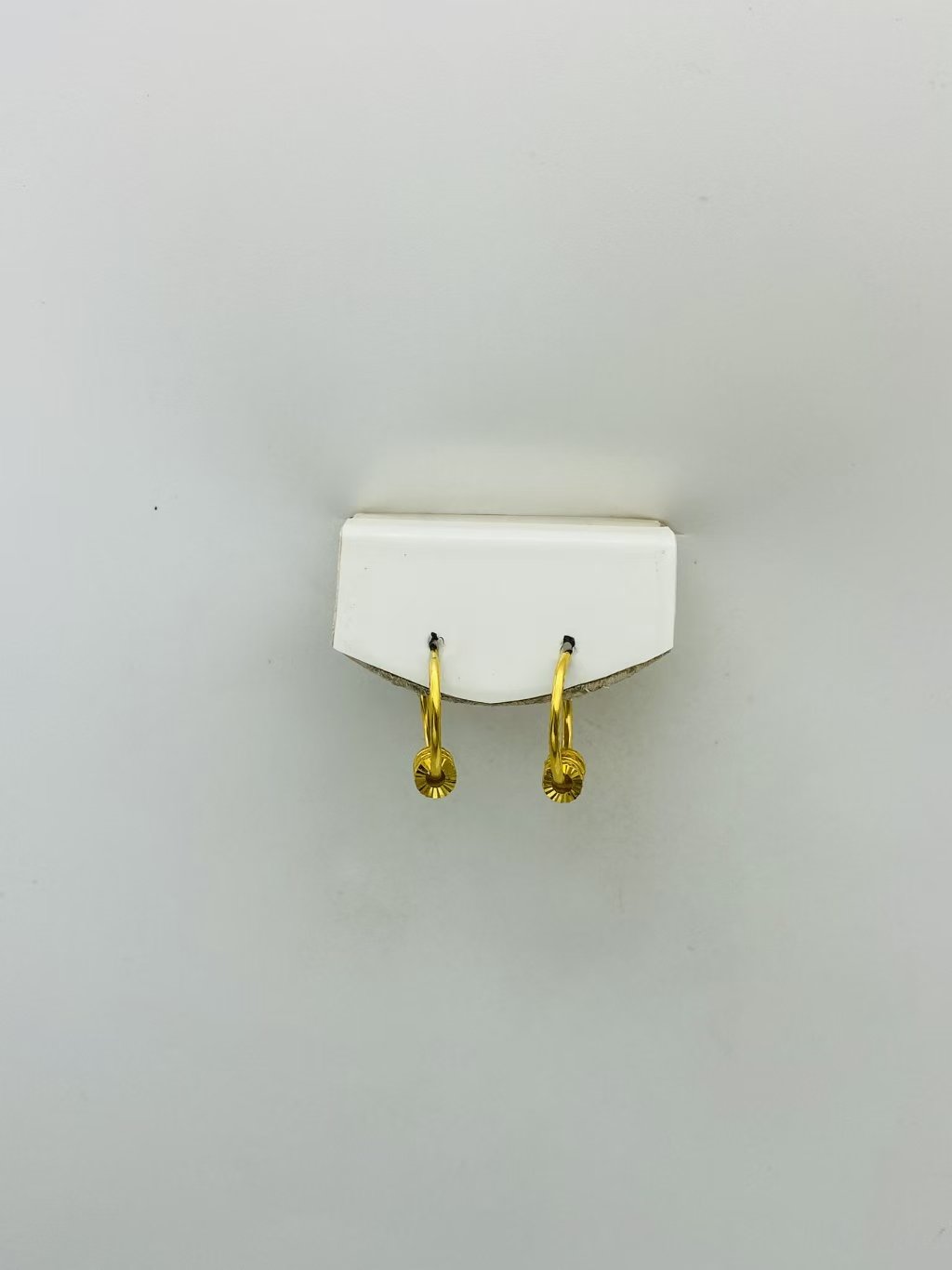 足金999  小蛮腰耳圈耳吊1.99克