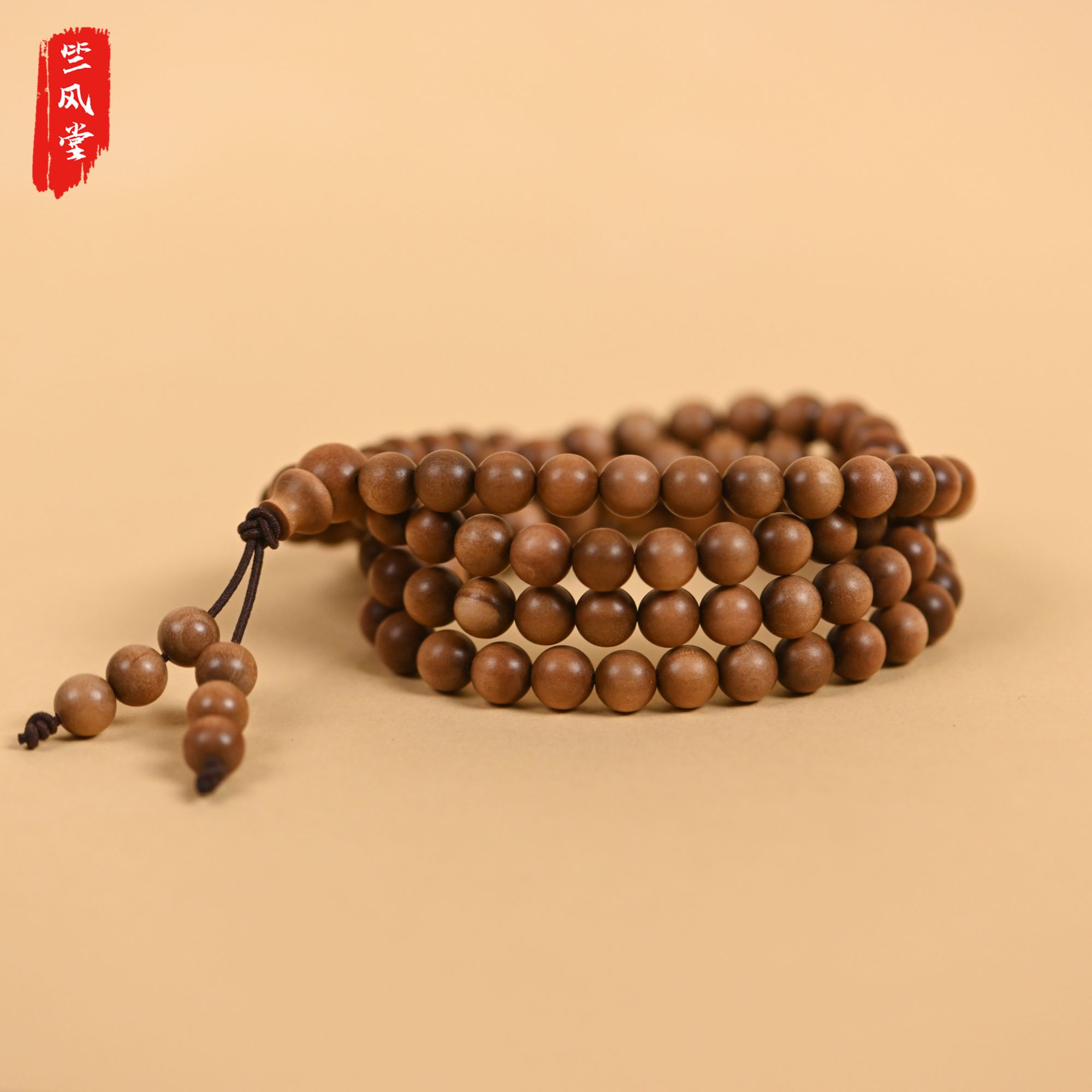 竺风堂印度正区老山檀香6*108颗顺纹多圈沉水手串【多样性发其一】