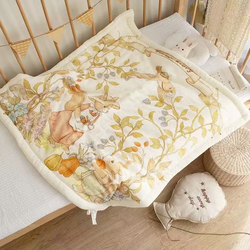 婴儿盖被柔软舒适新生儿外出防风抱被可水洗大尺寸四季款宝宝被子