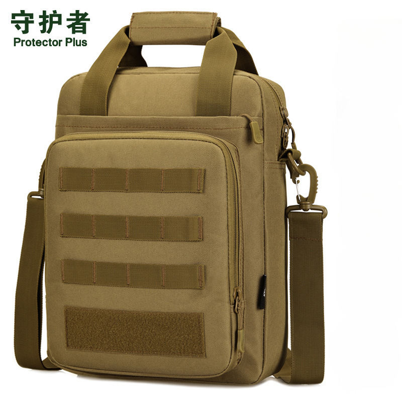 守护者直式托特包战术手提包A4书单肩包男士斜挎包12寸电脑包