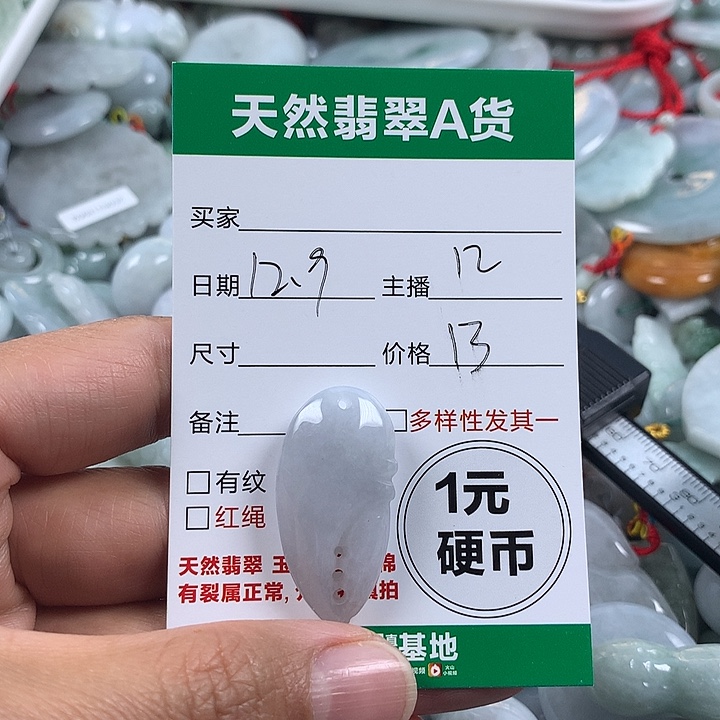 翡翠未镶嵌吊坠(不含链)