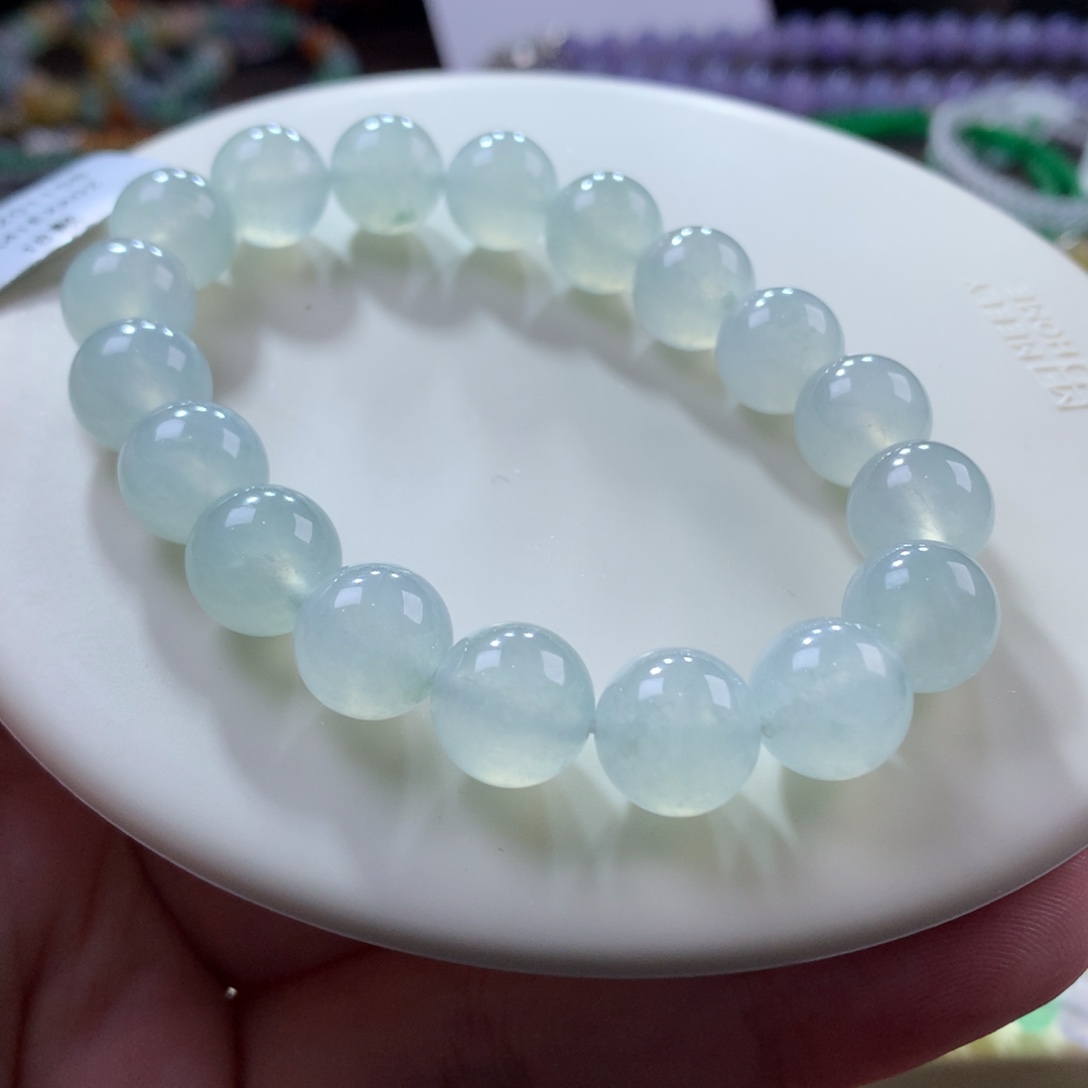 翡翠手链未镶嵌翡翠晴阳底卡10+