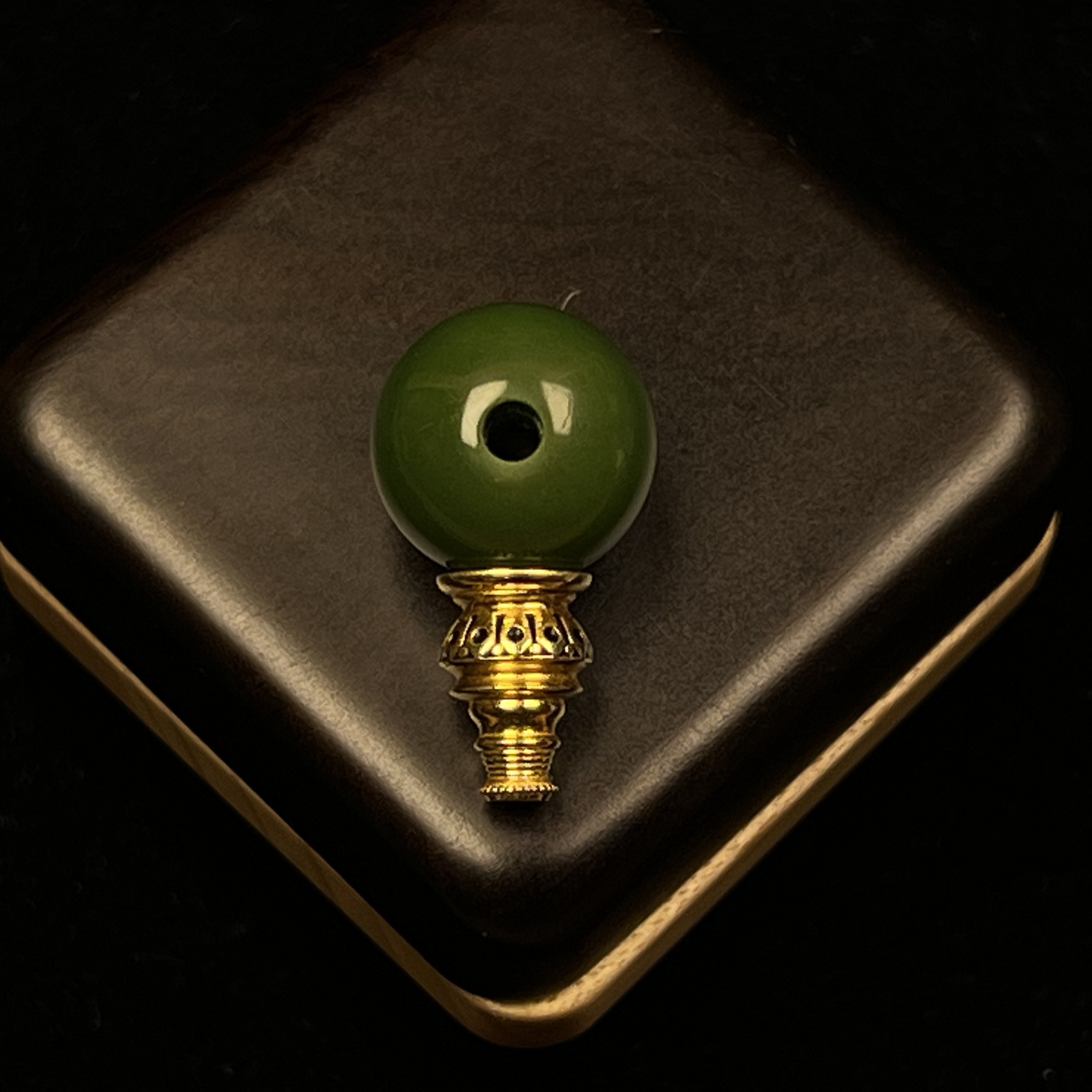 绿松石三通 对孔12.6mm 高度22.5mm 厚度13mm