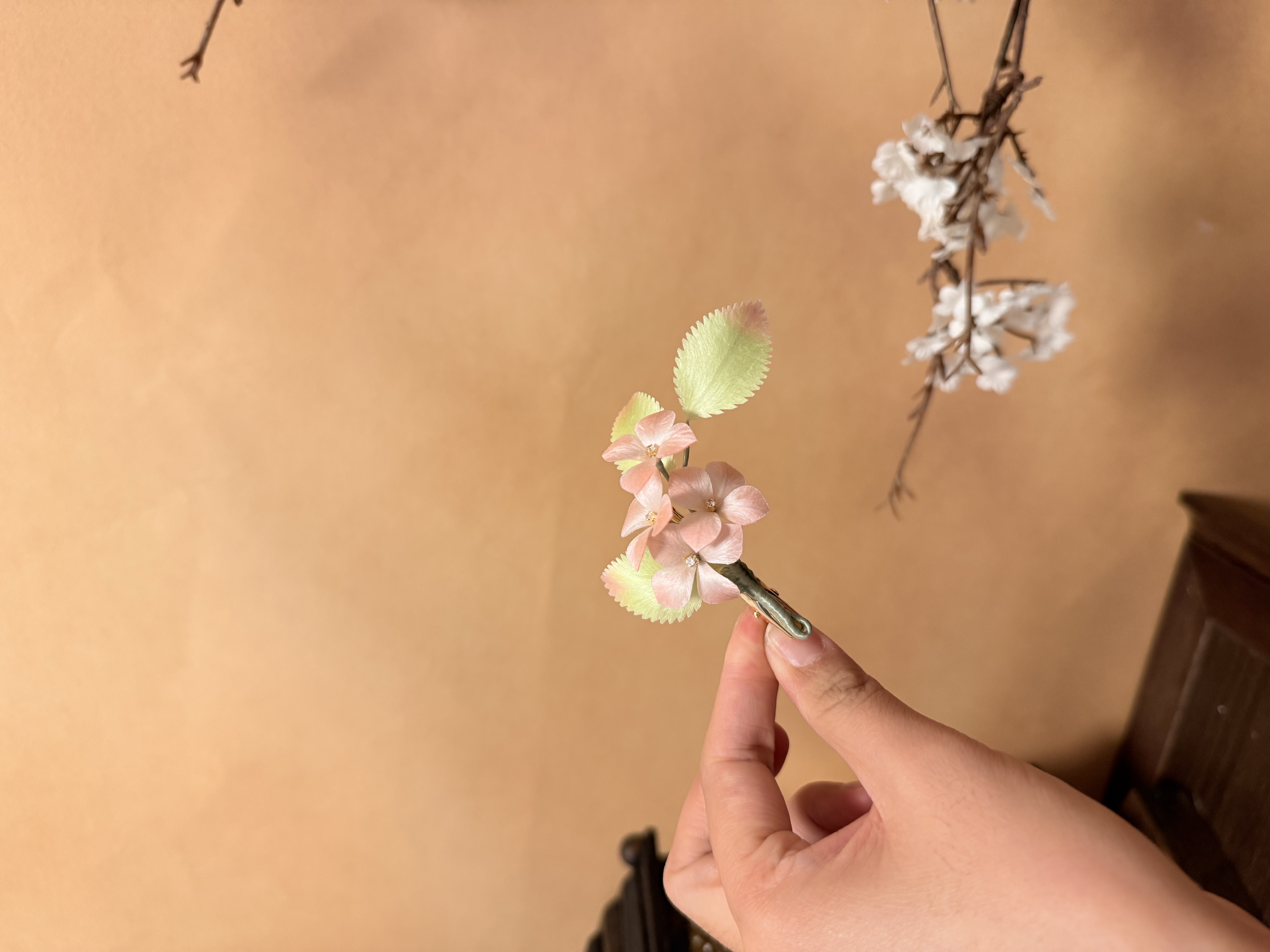 【梳妆】绒花发夹 