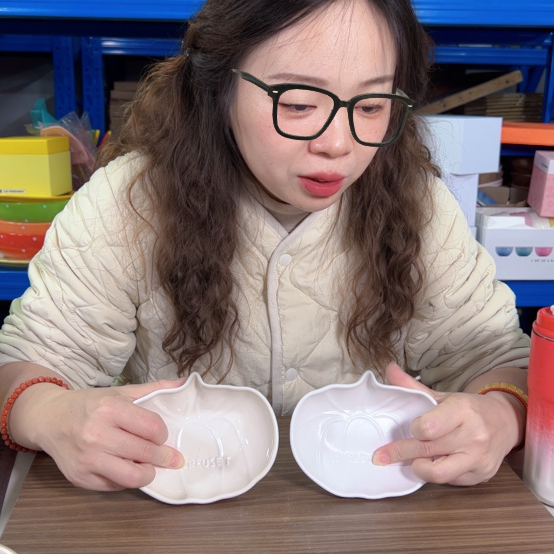 陶瓷南瓜小碟子两个