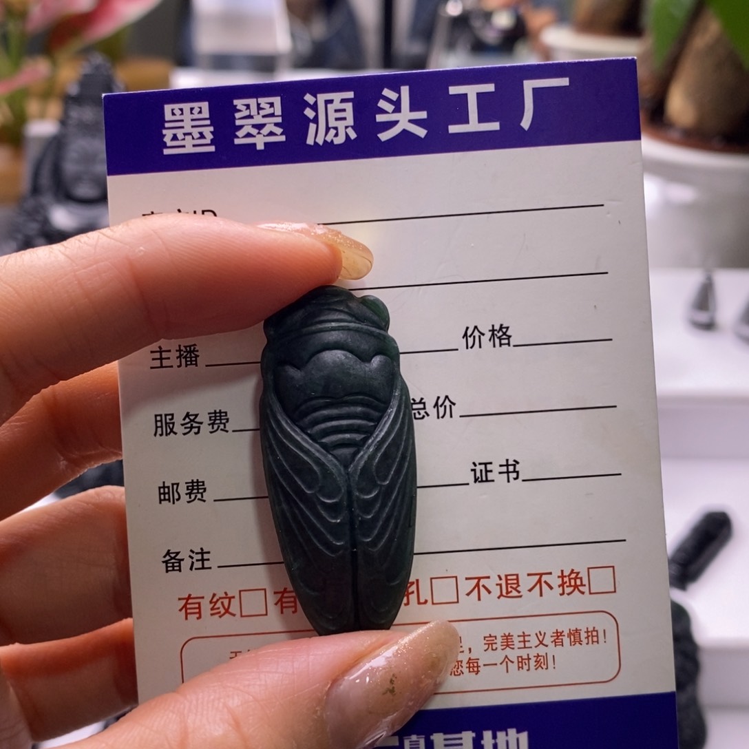 未镶嵌定制翡翠一鸣惊人吊坠天然A货墨翠