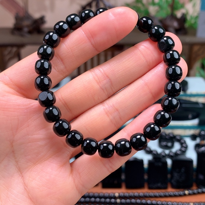 和田玉（青玉）手链未镶嵌