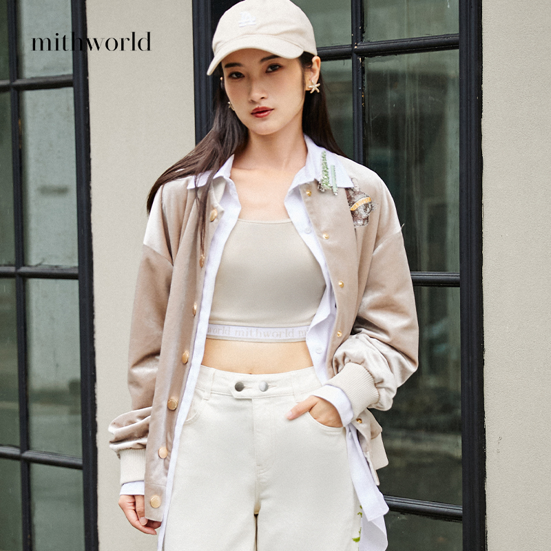 mithworld【商场同款】相遇狐图案夹克外套棒球外套W4EFS4680N2A