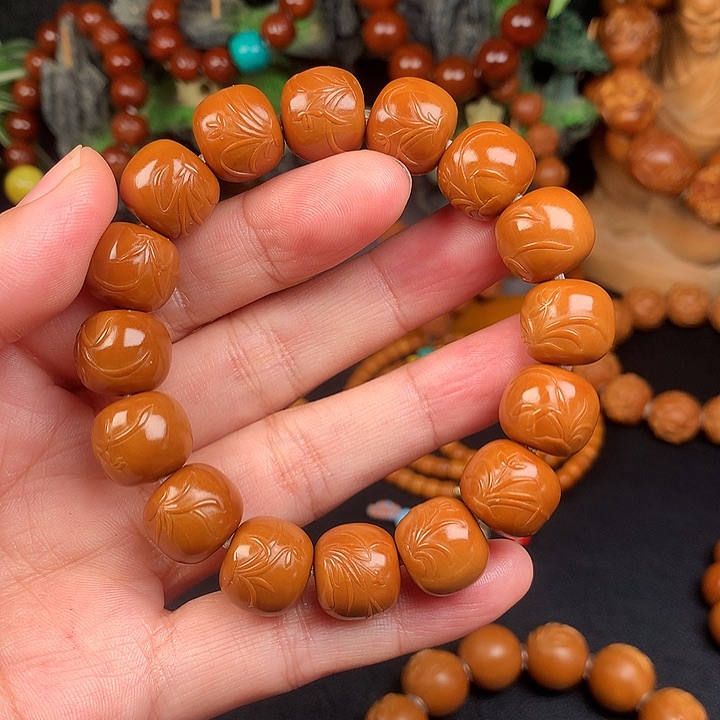 橄榄核手串/手链飞*老型兰花