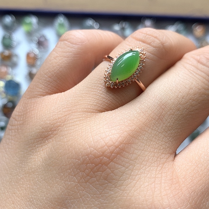 水晶水晶戒指银S925镶嵌