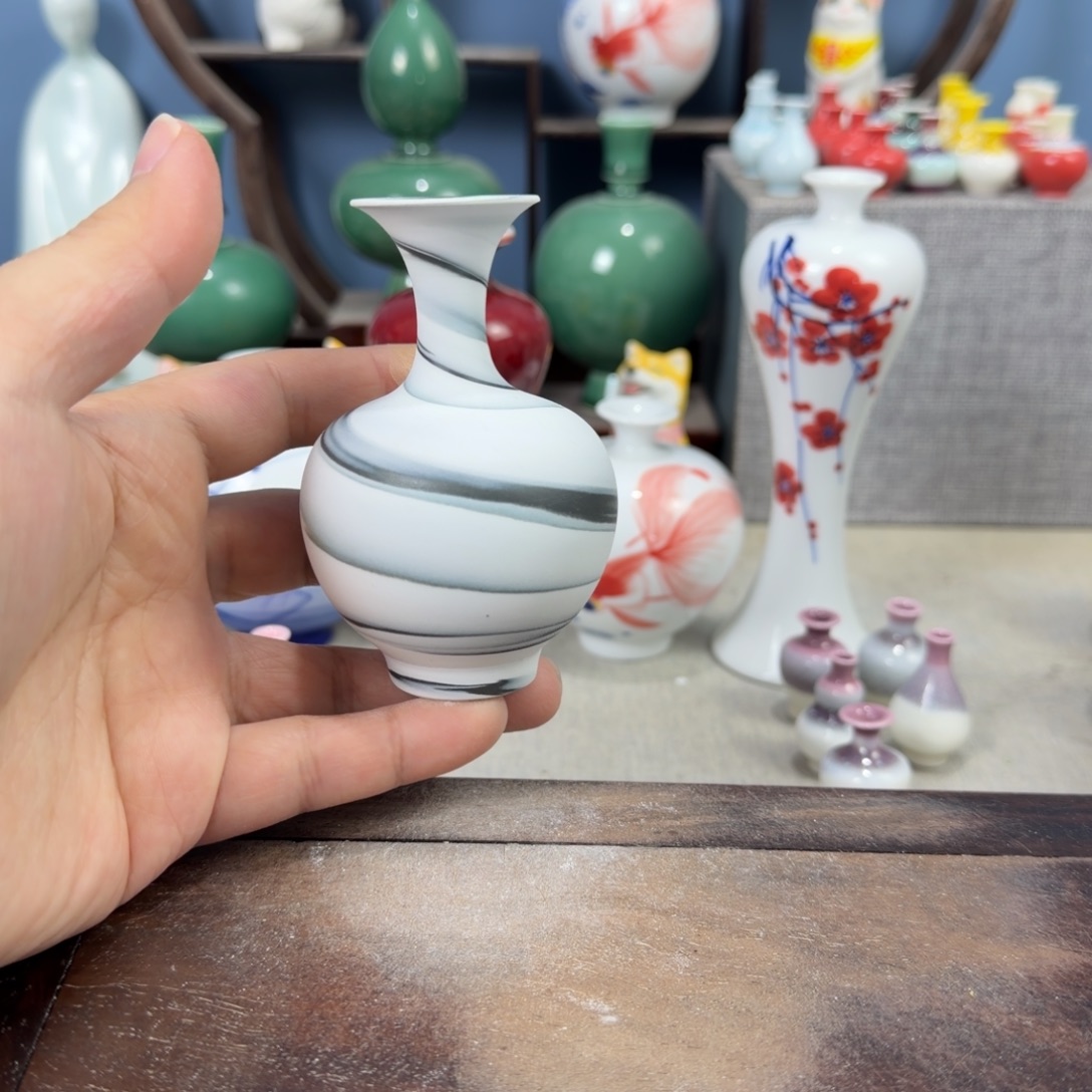 陶瓷手工小花器摆件