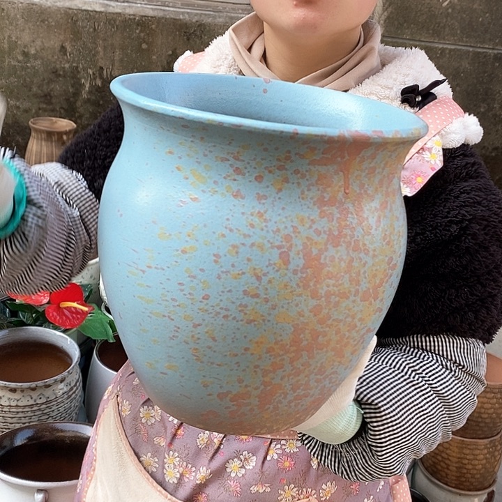 紫砂花盆正品口21高23