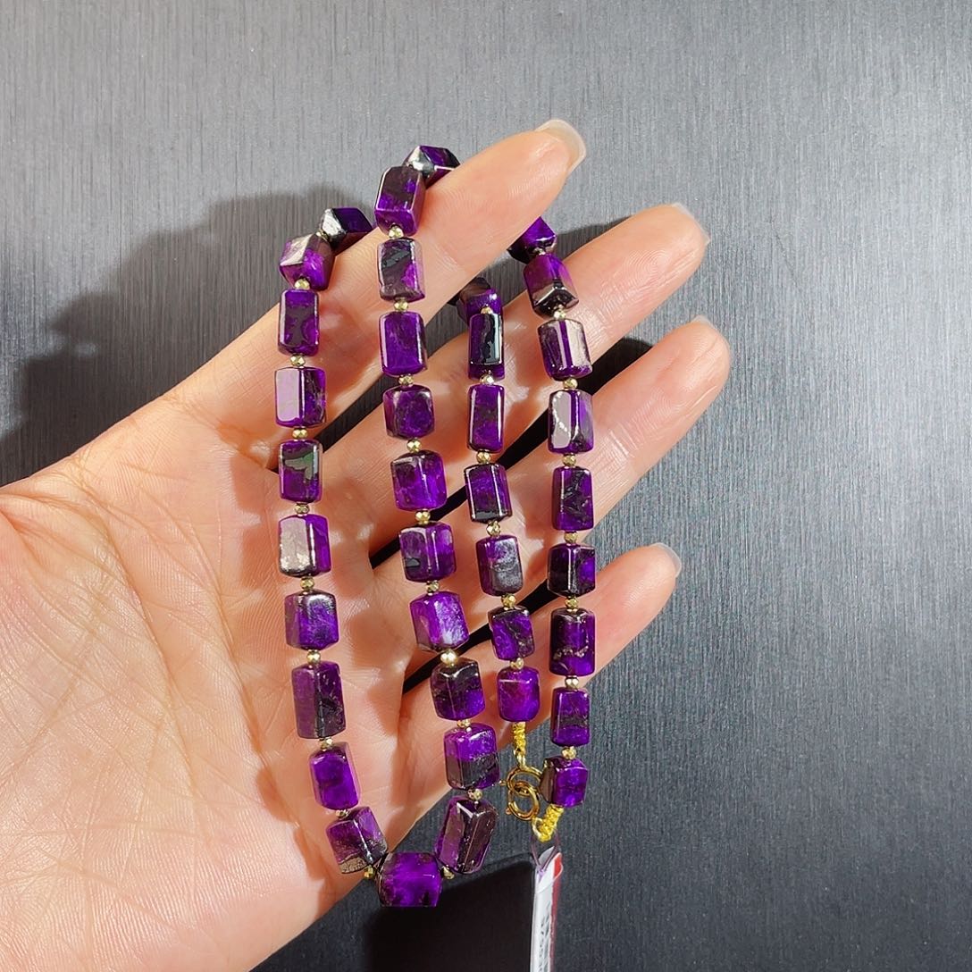 苏纪石（舒俱来）南非舒俱来老矿料项链k金未镶嵌