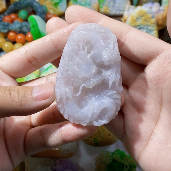 未镶嵌定制翡翠翡翠龙牌