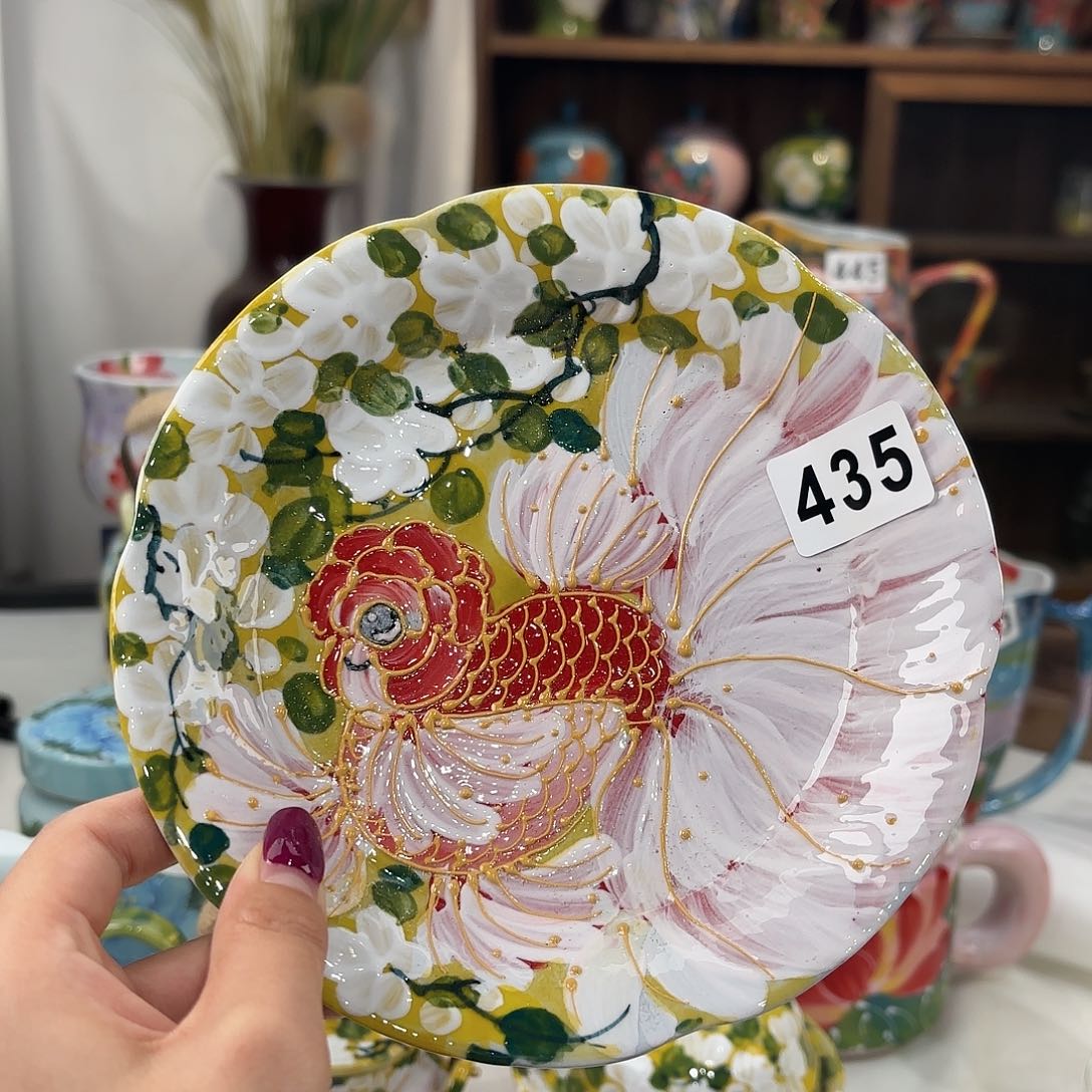 瓷片景德镇手绘高温釉下彩陶瓷茶具